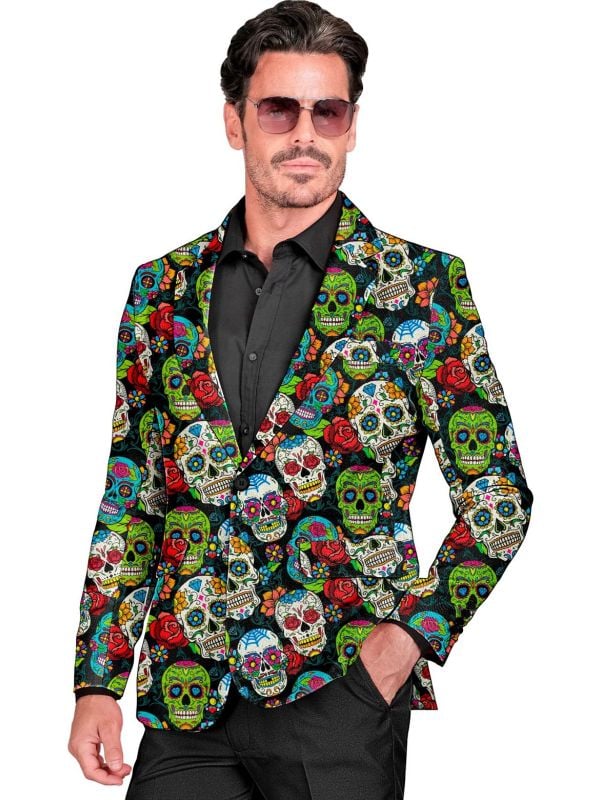 Dia de los muertos colbert gekleurd mannen