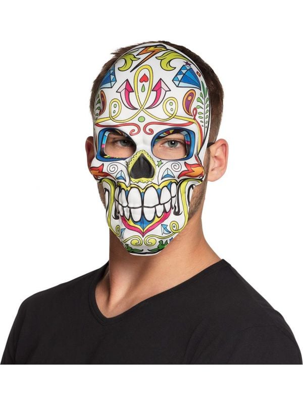 Dia de los muertos gezichtmasker schedel