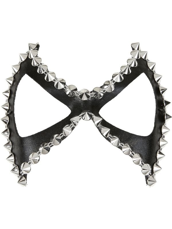 Diabolik SM oogmasker met spikes zwart