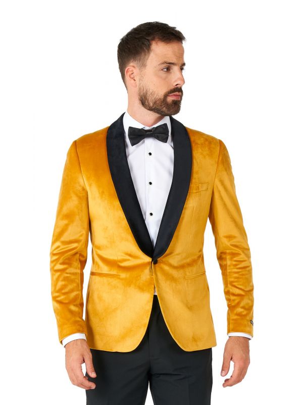 Dinner Jacket - Gold Blazer Heren Opposuits