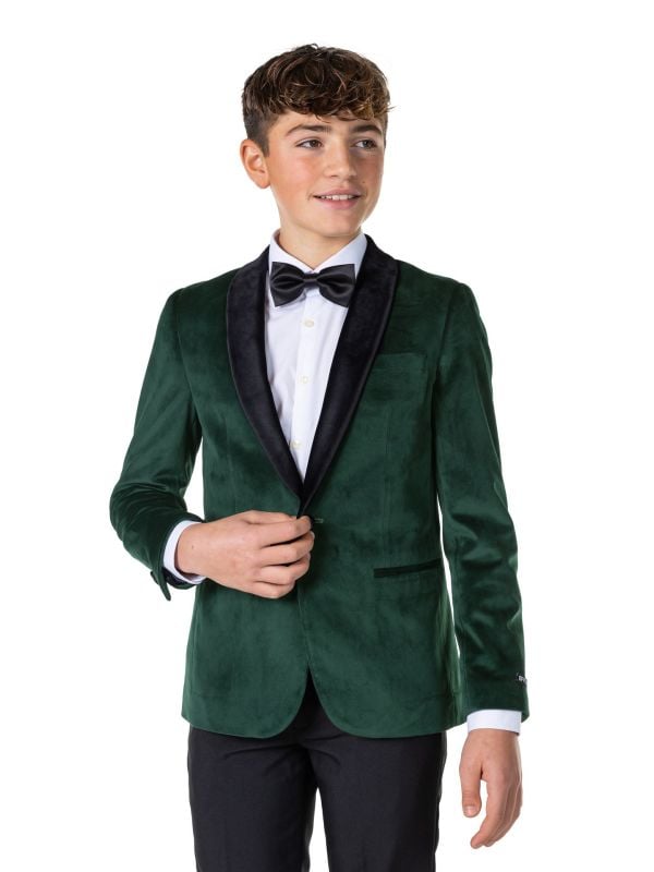 Dinner Jacket - Rich Green Blazer Tiener Jongens Opposuits