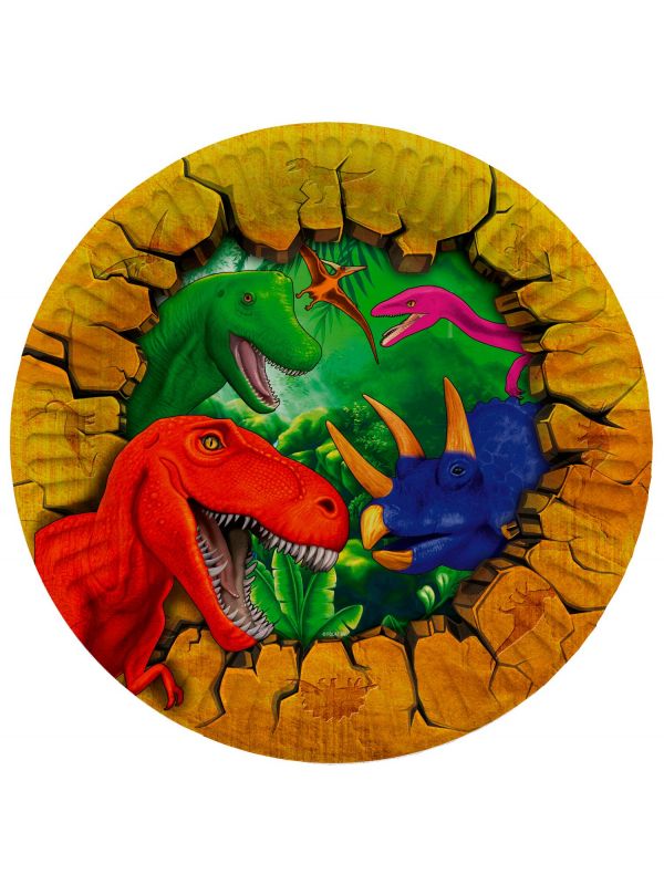 Dinosaurus feestbordjes 8 stuks