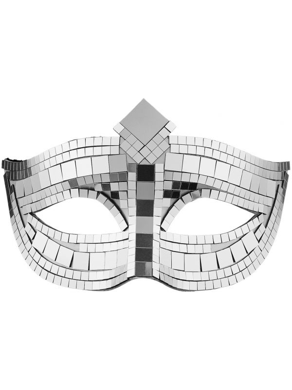 Disco oogmasker zilver