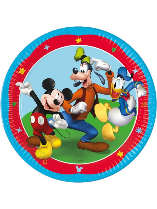 Disney Mickey Mouse feestbordjes 8 stuks