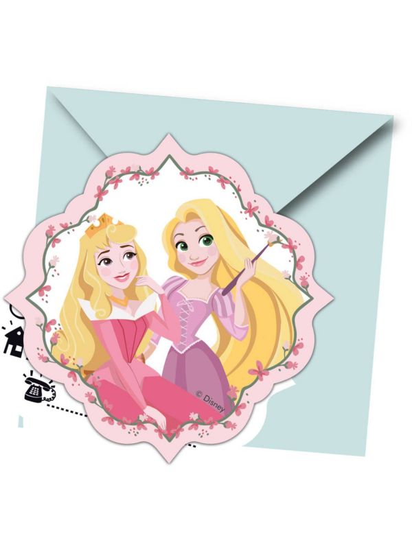 Disney prinsessen uitnodigingskaarten