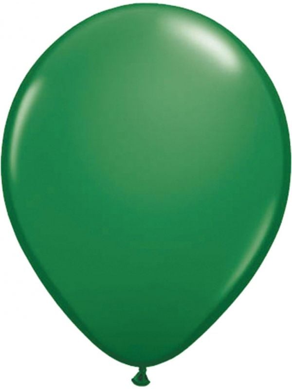 Donkergroene basic ballonnen 100 stuks