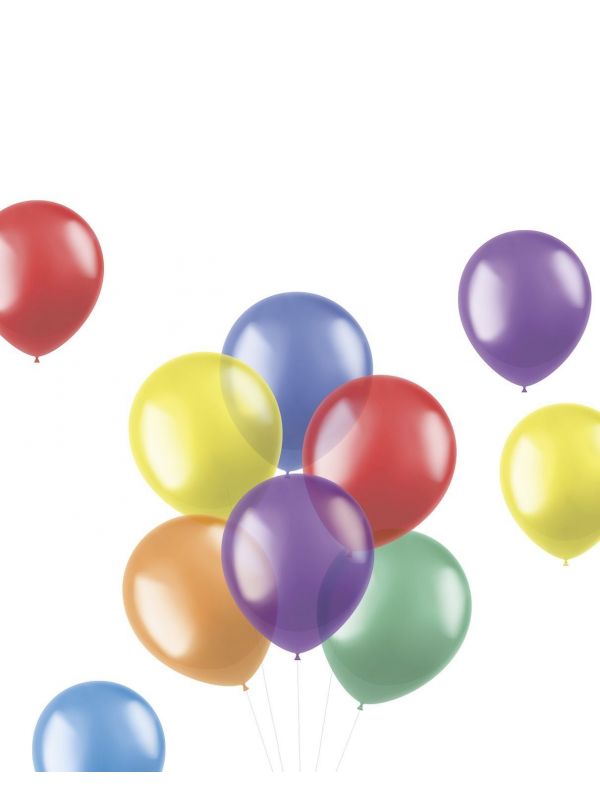 Doorzichtige feestballonnen gekleurd 100 stuks