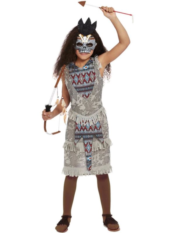 Duistere Indianen Jurk Meisjes Grijs main product photo