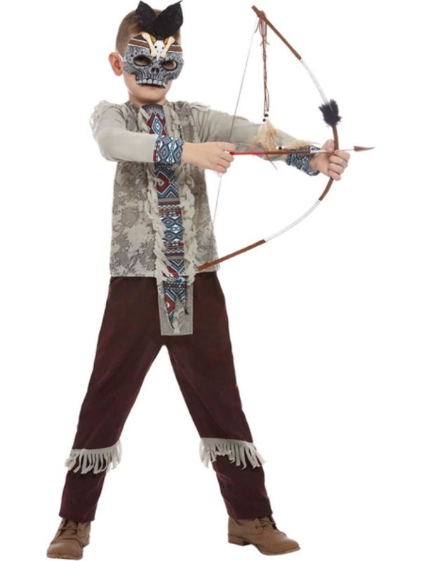Duistere Vechters Indianen Kostuum Jongens Grijs main product photo