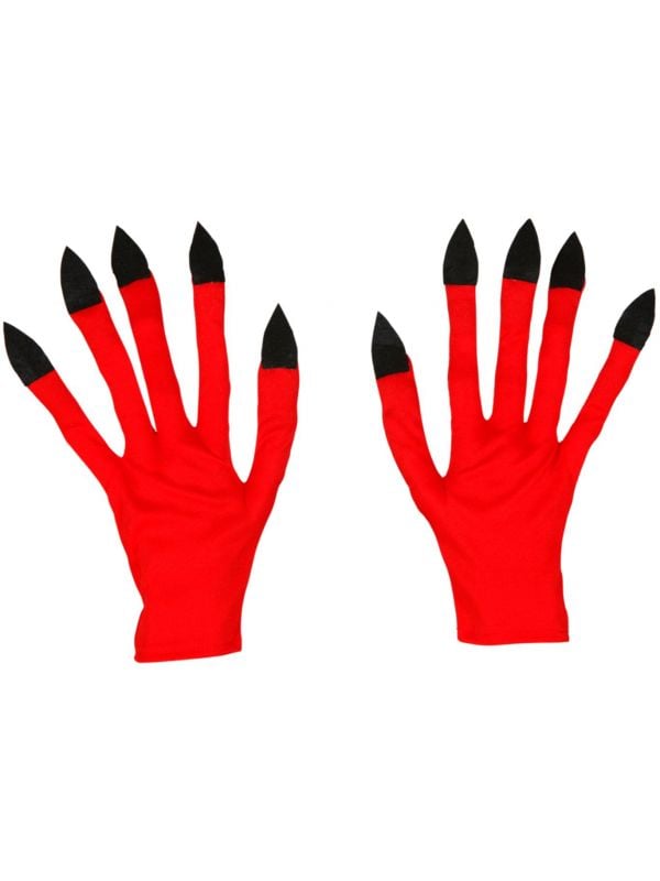 Duivel handschoenen rood