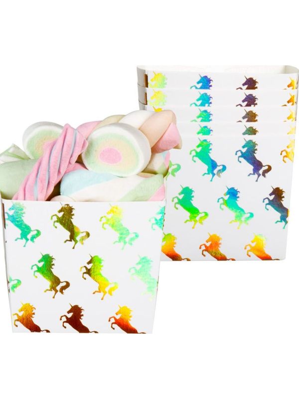 Eenhoorn thema bakjes 6x