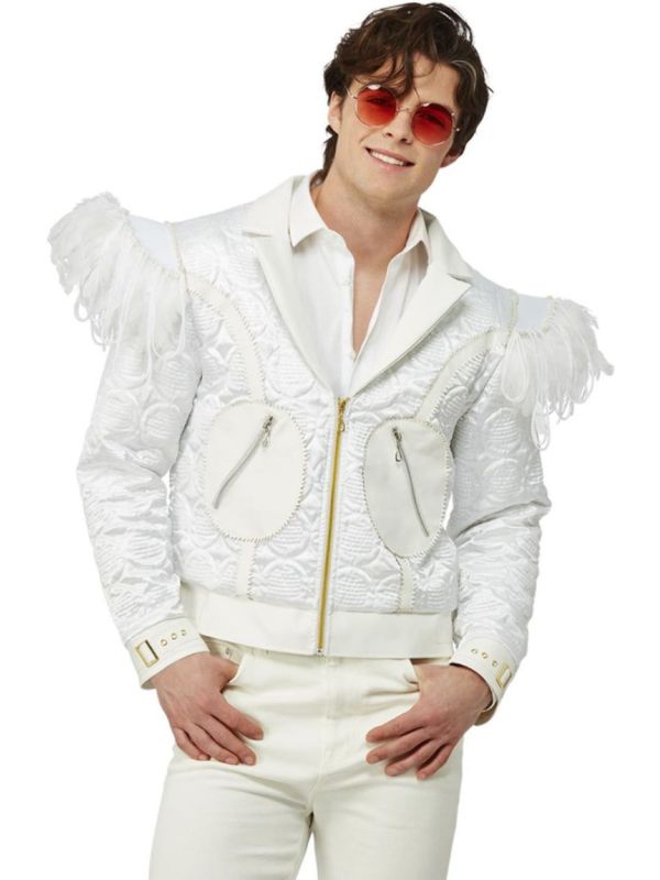 Elton John Feather Jas Mannen Wit main product photo