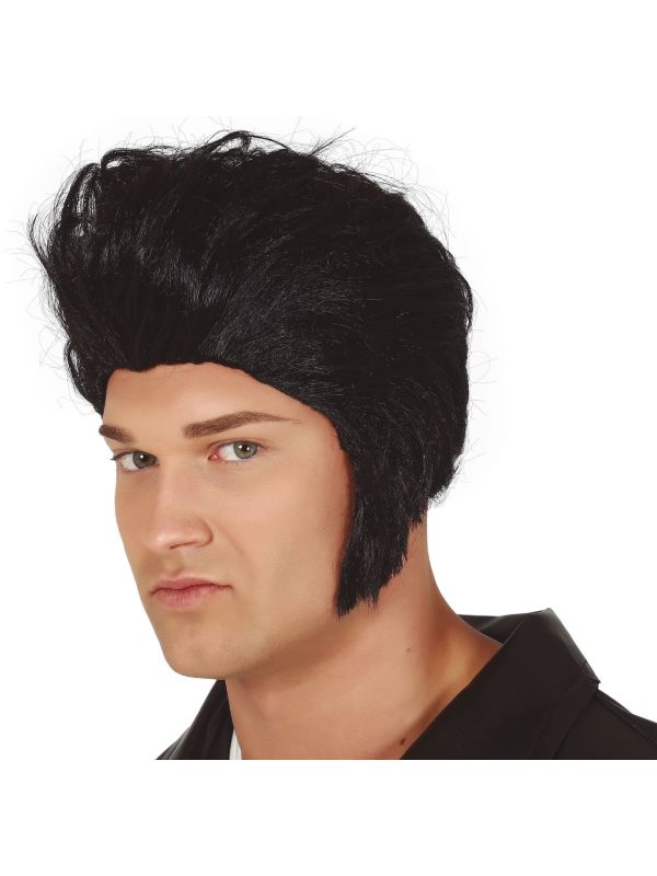 Elvis kuif pruik zwart main product photo