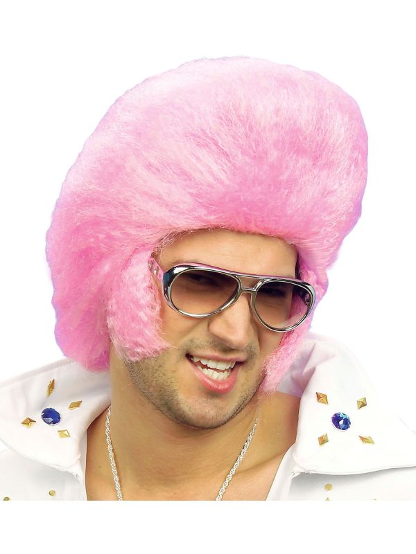 Elvis pruik roze