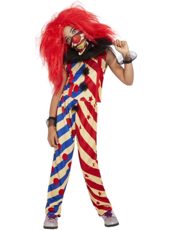 Enge Clown Kostuum Kinderen Blauw en Rood main product photo