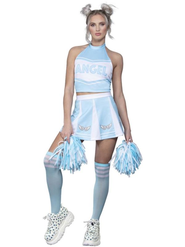 Engel Cheerleader Kostum Dames Blauw main product photo