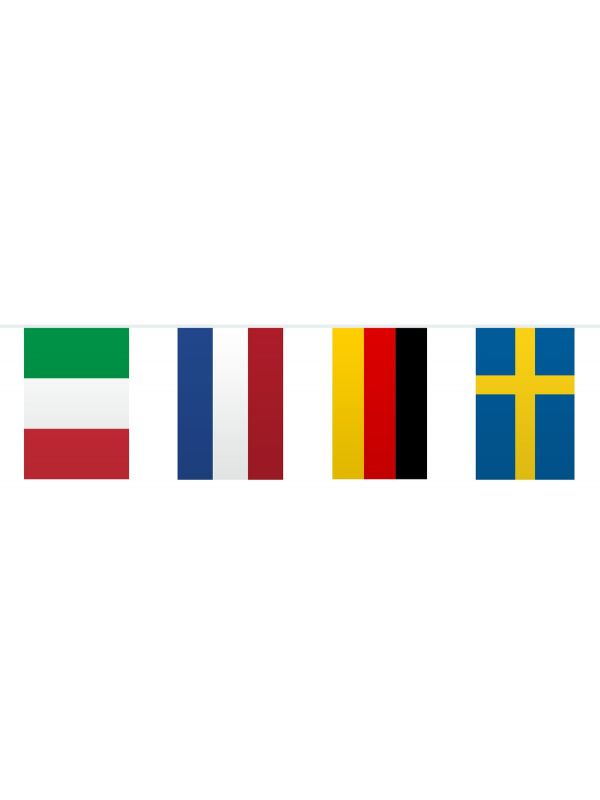 Europa landen vlaggenlijn vierkant 10 meter