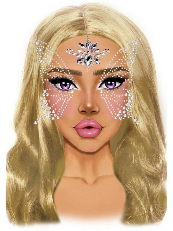 Fairy zilveren gezicht jewels