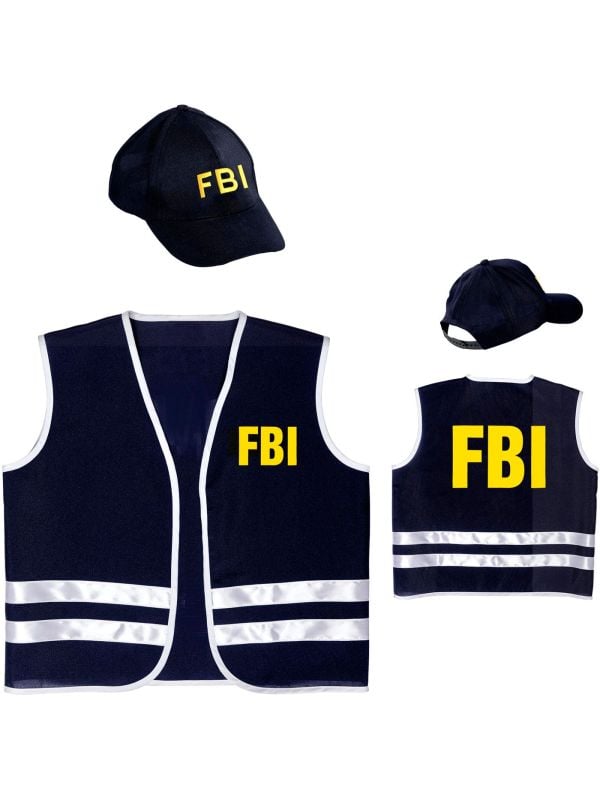 FBI vest met pet kind