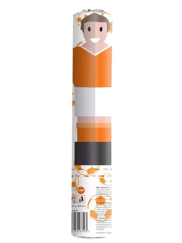 Feest confetti kanon voetbal oranje main product photo
