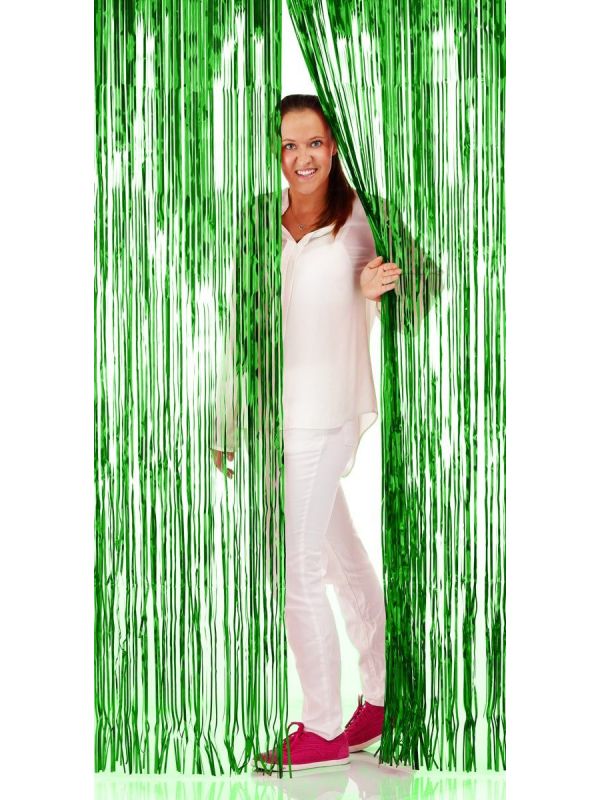 Feestelijk deurgordijn folie groen