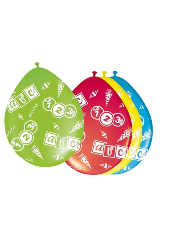 Feestelijke ABC ballonnen kinderfeestje 8 stuks main product photo