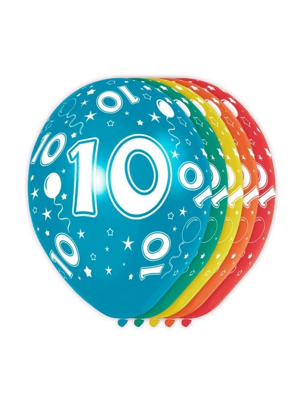 Feestelijke verjaardag ballonnen 10 jaar