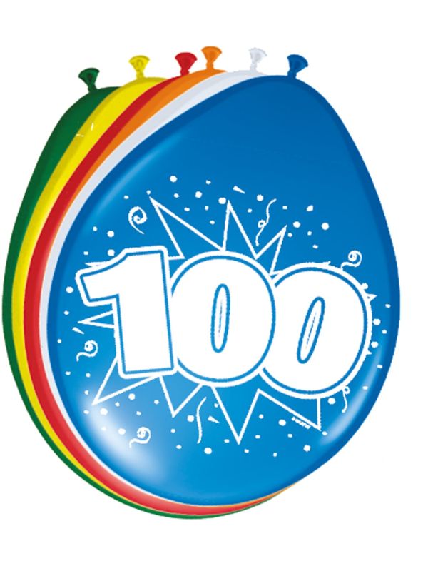 Feestelijke verjaardag ballonnen 100 jaar main product photo