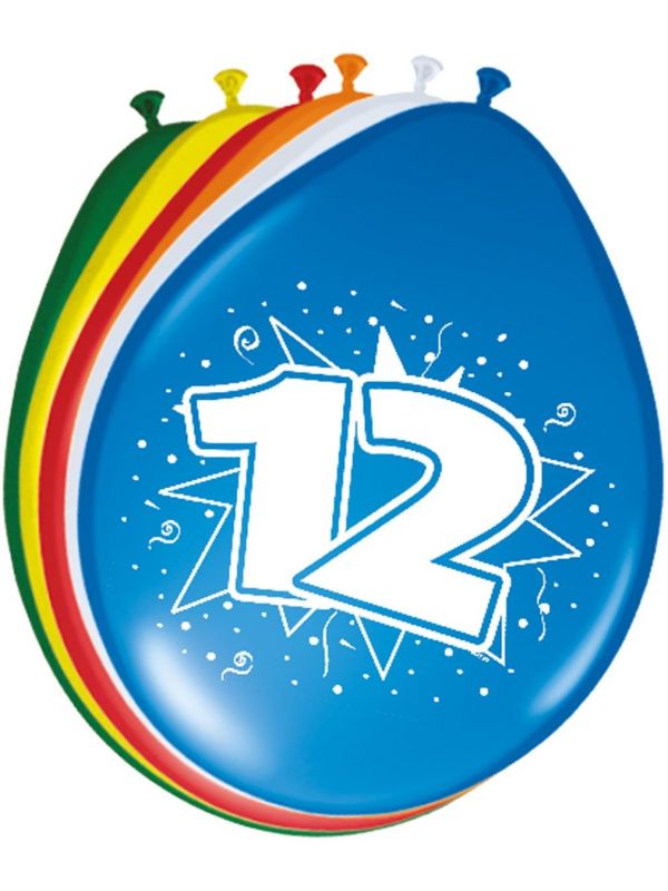 Feestelijke verjaardag ballonnen 12 jaar