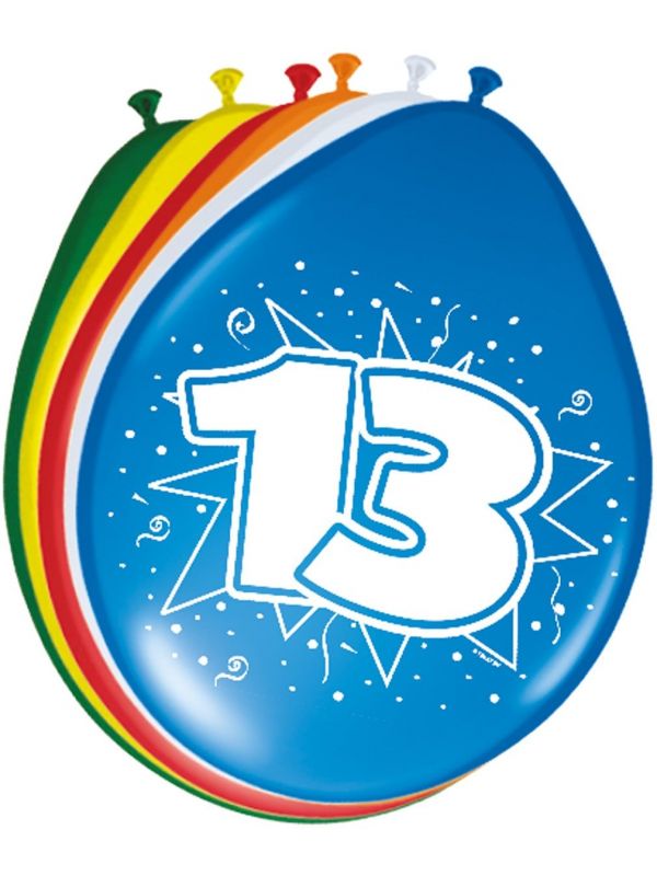 Feestelijke verjaardag ballonnen 13 jaar