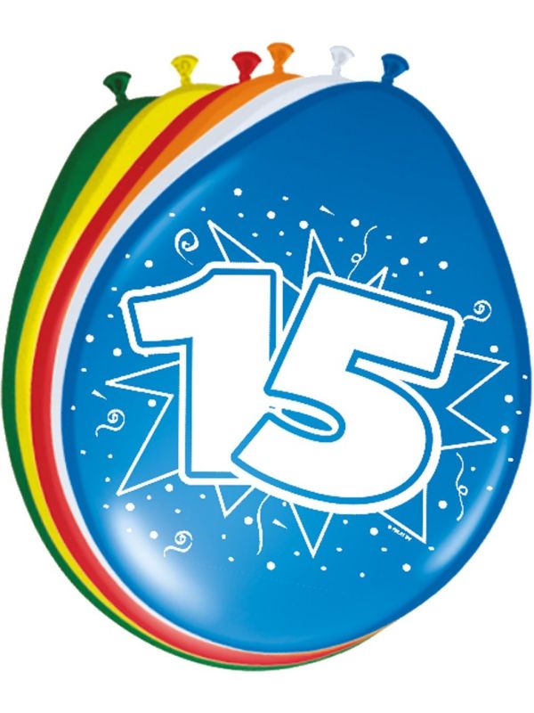 Feestelijke verjaardag ballonnen 15 jaar