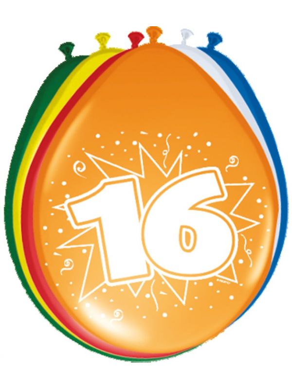Feestelijke verjaardag ballonnen 16 jaar
