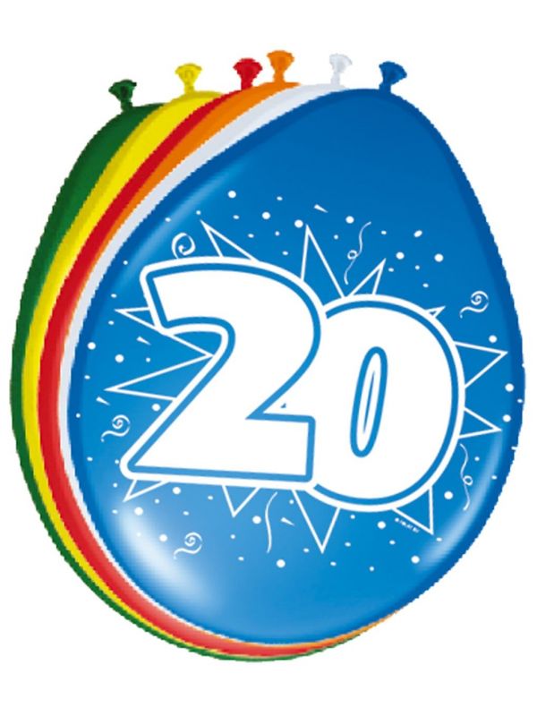 Feestelijke verjaardag ballonnen 20 jaar