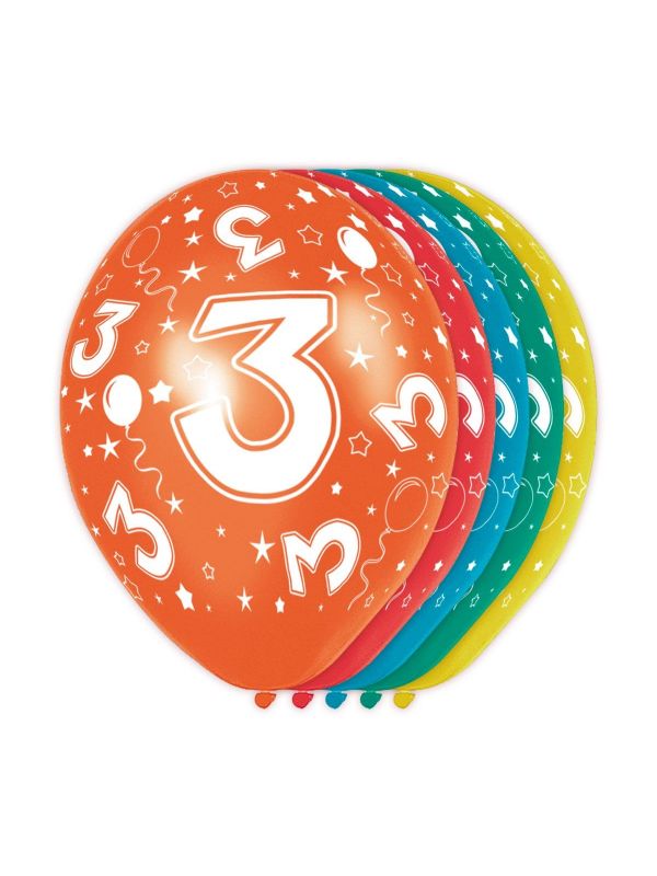 Feestelijke verjaardag ballonnen 3 jaar