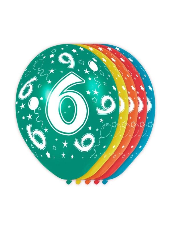 Feestelijke verjaardag ballonnen 6 jaar