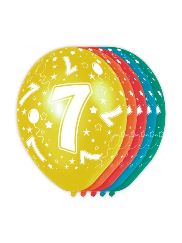 Feestelijke verjaardag ballonnen 7 jaar