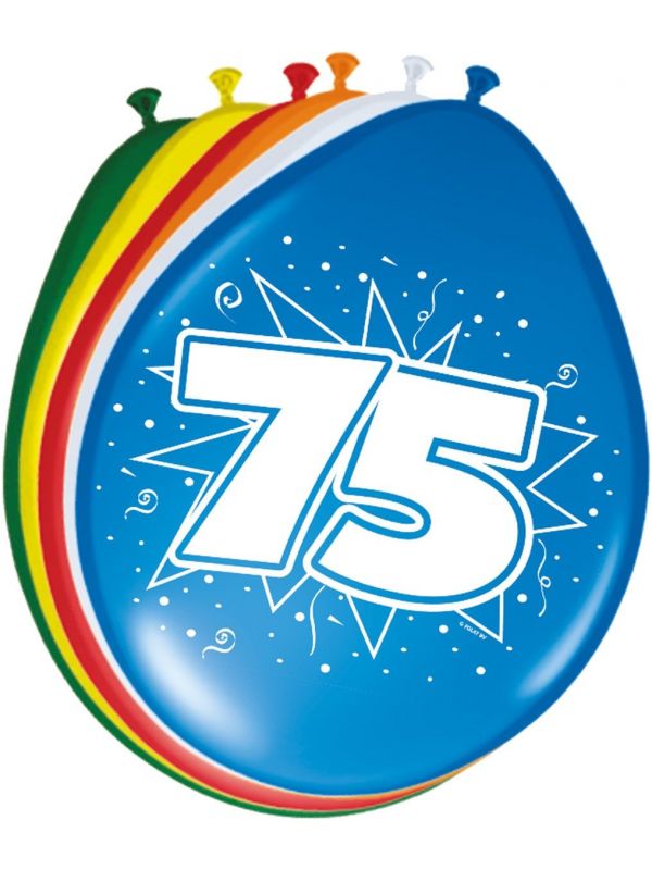 Feestelijke verjaardag ballonnen 75 jaar
