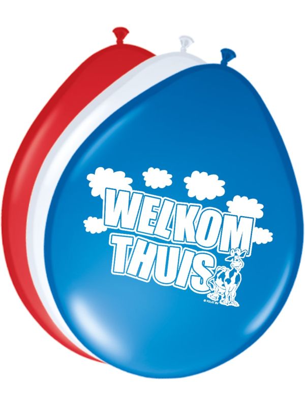 Feestelijke welkom thuis ballonnen 8 stuks