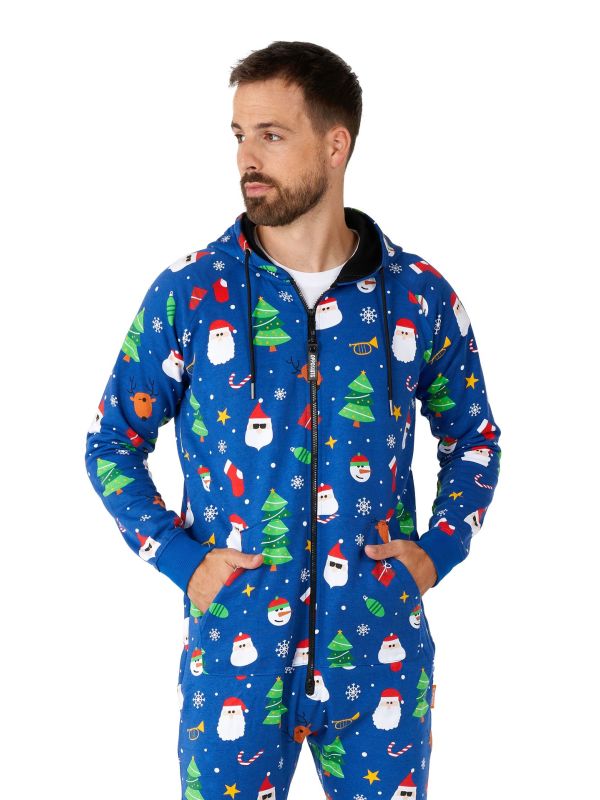 Festivity Blue Onesie Heren Opposuits