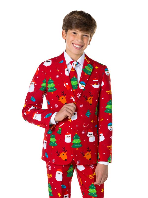 Festivity Red suit Jongens Opposuits