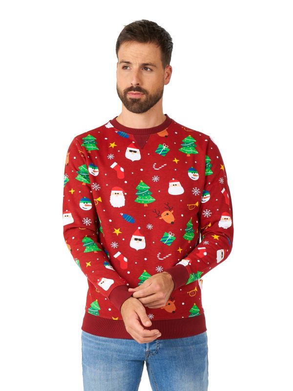 Festivity Red Sweater Heren Opposuits