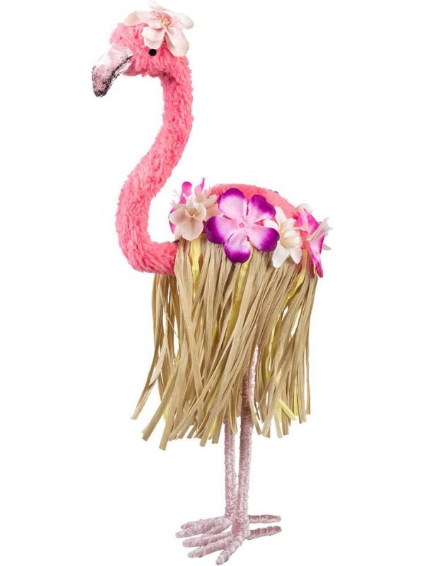 Flamingo met hawaii rokje decoratie