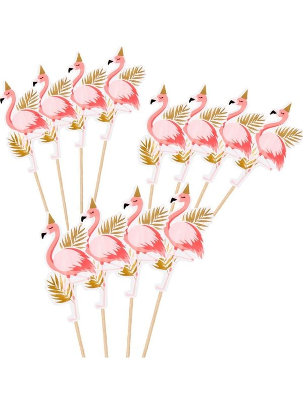 Flamingo thema prikkers 12x