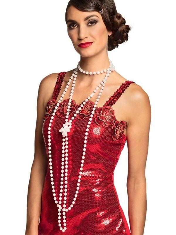 Flapper parelketting dubbel