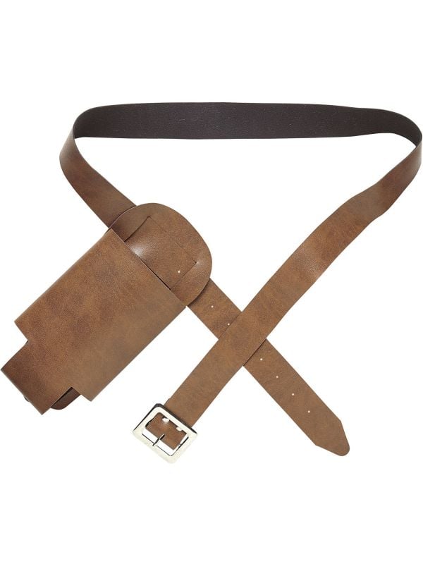 Flessen holster bruin