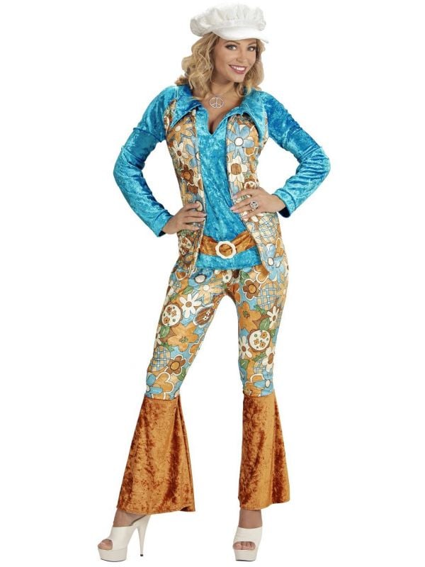 Flower power hippie outfit dames