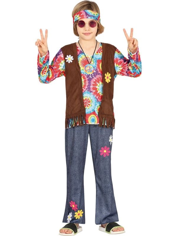 Flower power hippie outfit jongens