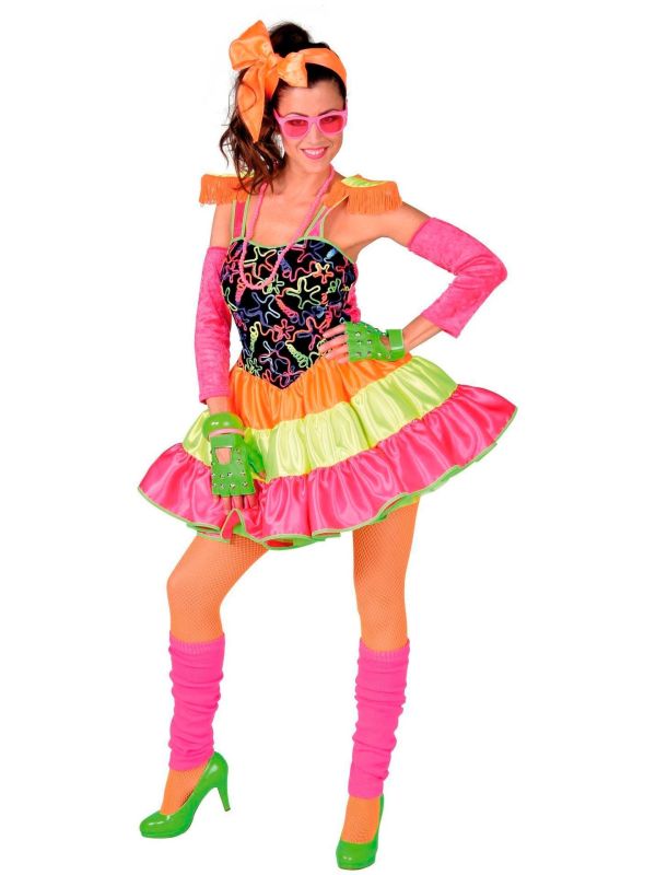 Fluor kleuren jurkje main product photo