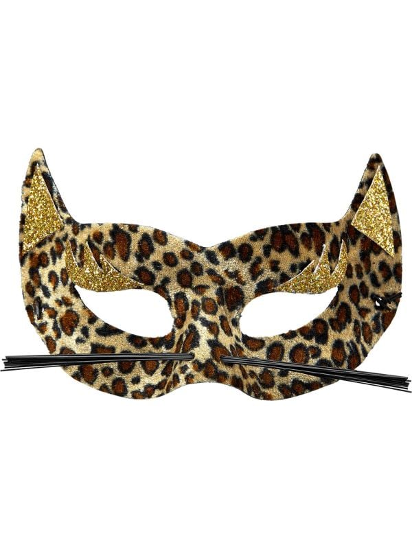 Fluwelen luipaard print oogmasker