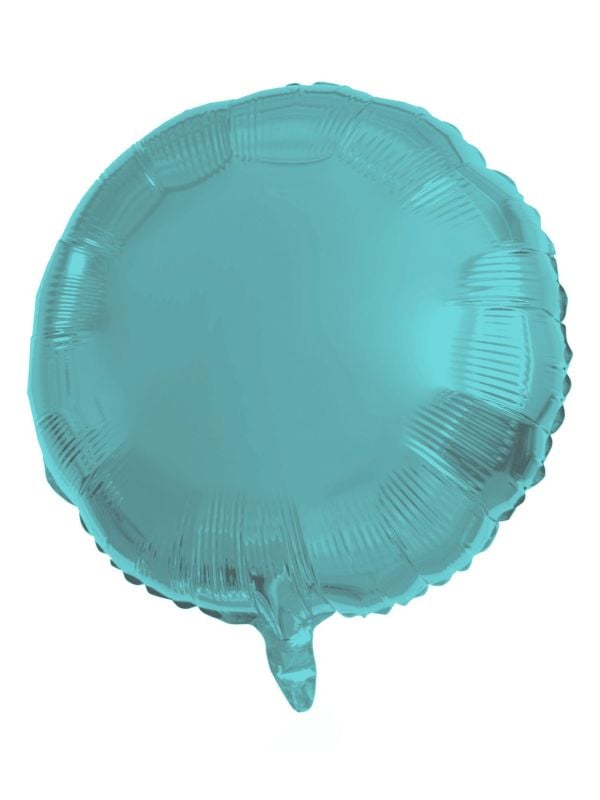 Folieballon aqua blauw rond